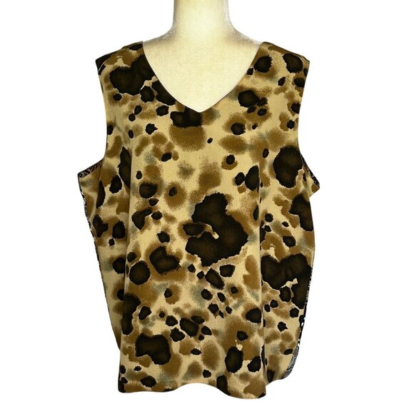 Jordan Woman Tops - Vintage Jordan Woman 1X Reversible Sleeveless Tank Animal Print Snake Print 90s
